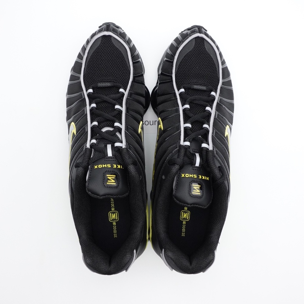 NEW Size 11.5 Men's Nike Shox TL Sneakers CN0151-002 Black/Dynamic Yellow-Silver - Picture 5 of 8